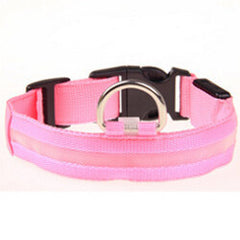 Nylon Pet Collar Night Safety LED Flashing Glow