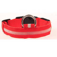 Nylon Pet Collar Night Safety LED Flashing Glow