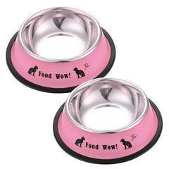 New Stainless Steel Anti-skid Pet Food Water Bowl