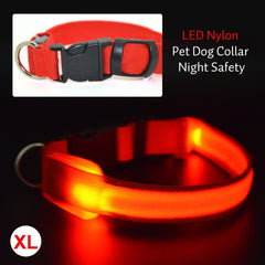 Pet Dog Collar Night Safety Flashing Glow