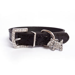 Leather Dog Collar Rhinestone Pet Accessories