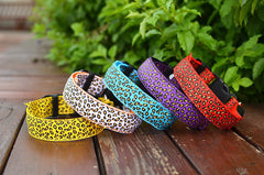 LED Pet Luminous leopard Dog Collar