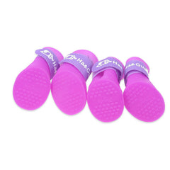 4Pcs Waterproof Rubber Pet Shoes