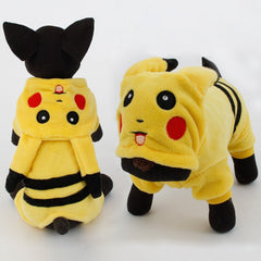 Dogs Clothes Cute Cartoon Pikachu Design