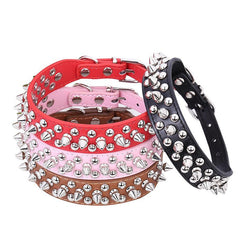 Punk Style Spiked Pet Dog Collar Round Bullet